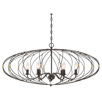 Crystorama Zucca 6-Light Chandelier in English Bronze And Antique Gold