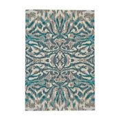 Weave & Wander Arsene Rug, Aqua and Haze, 5'3"x7'6"
