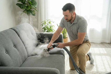 Steam Cleaning Sofa