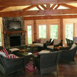 Combination Doors - 3 Season Room - Pine panels - Screen Doors