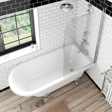 The Bath Co. Dulwich freestanding shower bath and bath screen