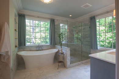 Inspiration for a transitional bathroom remodel in Atlanta