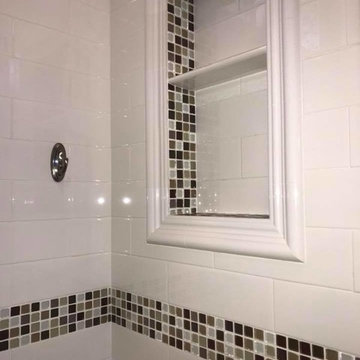 Mosaic Back Splash Glass Tile Bathroom