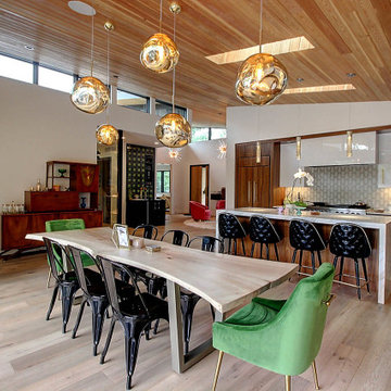 Glam Mid-Century Kitchen