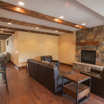 Castle Pines Rustic Finished Basement