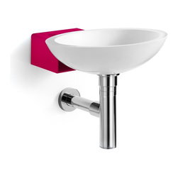 WS Bath Collections Ciuci 6622.16 Wall mount Bathroom Sink in White/Pink - Bathroom Sinks