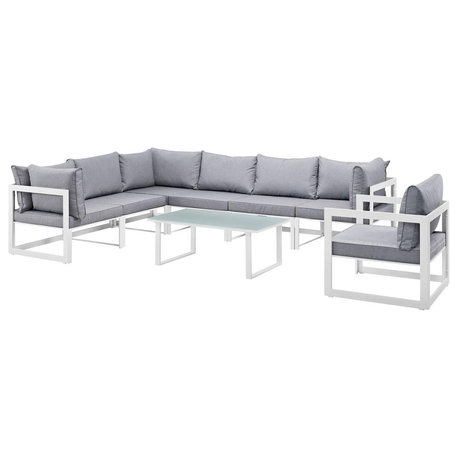 Fortuna 8 Piece Outdoor Patio Sectional Sofa Set