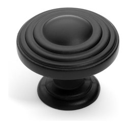 Dynasty Hardware - Super Saver K-3118 Newport Cabinet Knob, Flat Black - Cabinet And Drawer Knobs