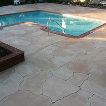 Cracked concrete with custom scoreline