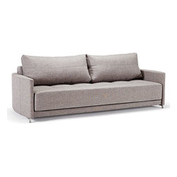 "Innovation" Cresent Deluxe Excess Mixed Dance Grey Sofa Bed / Stainless Steel L - Sofas