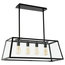 Quinn Black Glass Chandelier