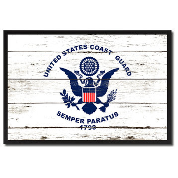 US Coast Guard Military Flag Canvas Print, 25"x37"