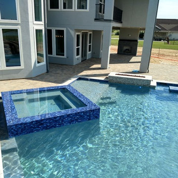 Maher Pool-Blue Surf Pebble Sheen