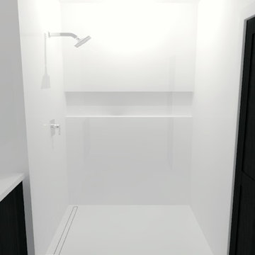 Neolith Arctic White Bathroom