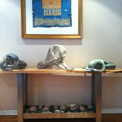 Urban Tree Salvage - Reclaimed Live Edge Maple Slab Console Table - Console Tables