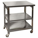 Danver - 27" Cocina Kitchen Cart With Stainless Steel Top - 27'' Stainless Steel Kitchen Cart with towel rack