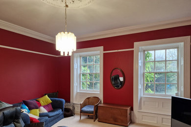 Design ideas for a victorian living room in Manchester.