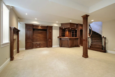 This is an example of a transitional basement in Detroit.