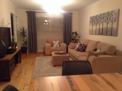 Things Light In This Lounge Dining Room With The Giant Tan Couch And Very Dark Furniture I Have Hog Bristle Half Strength On Walls Good Luck