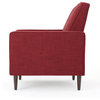 Mason Mid-Century Modern Button Tufted Fabric Recliner, Fabric/Red, Single Chair