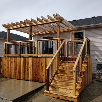 Cedar Deck with Storage and Pergola