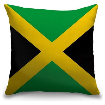 "Jamaica Flag" Outdoor Pillow 20"x20"