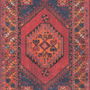 Momeni Afshar Polyester Machine Made Red Area Rug 3'x5'