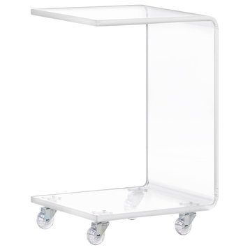 A La Carte Acrylic Chairside Table, Clear