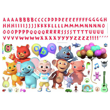 Cocomelon Peel and Stick Giant Wall Decals With Alphabet