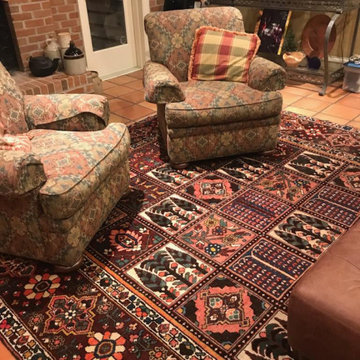 Living Room Design inspired Four Seasons Persian Bakhtiari Rug!
