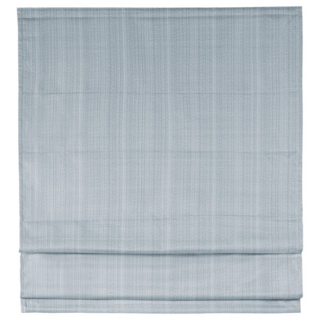 Madison Park Galen Basketweave Roman Shade, Blue, 31"