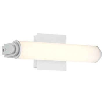 Contemporary Small LED Wall Sconce White Acrylic - 5 x 14.75 inches - Wall