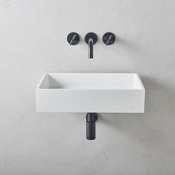 Jeker Affix concrete wall-hung sink in Cotton