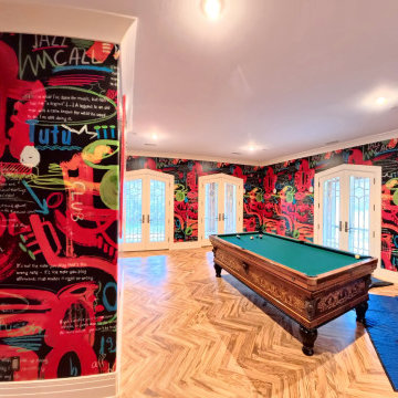 Play in Style A Custom Game Room with Bold Art and Timeless Craftsmanship