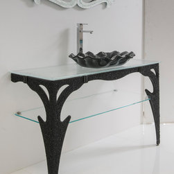 Luxury Handmade Glass Bathroom Vanity Console | 47 inch - Bathroom Vanities And Sink Consoles
