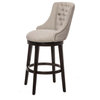 Catania 25 Wood Contemporary Counter Stool in Brown/Cream Finish