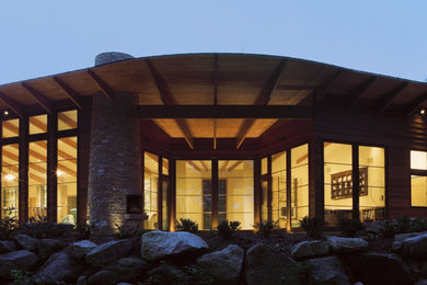 Example of a trendy exterior home design in New York