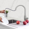 STYLISH Single Handle Pull Down Stainless Steel Kitchen Faucet