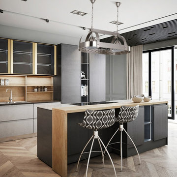 $327.99 Modern Oval 2-Light Kitchen Island Light Brushed Nickel Ceiling Hanging