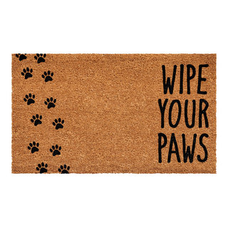 Calloway Mills Vertical Wipe your paws Doormat, 24x36 - Contemporary ...