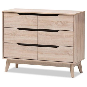 Hawthorne Collections 6-Drawer Wood Double Dresser in Light Brown
