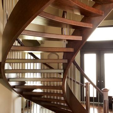 Fluent maple open rise stair
