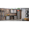 Pemberly Row 2-Door Modern Steel Metal Mobile Garage Cabinet in Gray