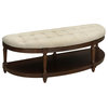 Demilune Accent Bench in Winslow Brown