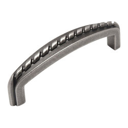 Cosmas - Cosmas 228-3WN Weathered Nickel 3&rdquo; CTC Rope Cabinet Pull - Cabinet And Drawer Handle Pulls