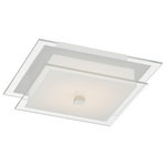 Lite Source - Lite Source LS-5707 Idonia - One Light Flush Mount - Idonia LED flush mount collection from Lite Source features silver finish metal hardware and two-layer frosted glass shade with clear edge.Assembly Required: True Canopy Included: TRUE Shade Included: YesDimable: YES* Number of Bulbs: 1*Wattage: 4.5W* BulbType: Incandescent/Halogen* Bulb Included: No