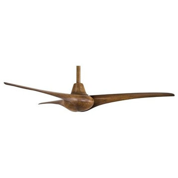 Minka Aire Wave 52" Ceiling Fan With Remote Control, Distressed Koa