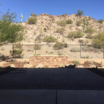 Custom Gabion Box Water Feature Installation