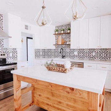 Eclectic White Kitchen | Before & After