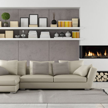 Flare Left Corner Modern Fireplace